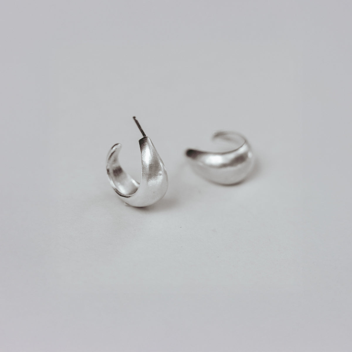 Audrey earrings in sterling silver — handmade jewelry by BARSHA STUDIO