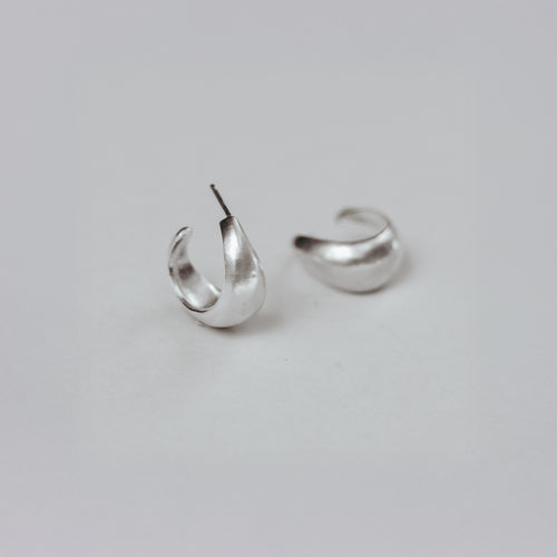 Audrey earrings in sterling silver — handmade jewelry by BARSHA STUDIO