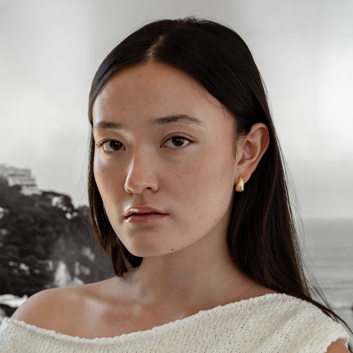 Audrey earrings in 18K gold vermeil — handmade jewelry by BARSHA STUDIO