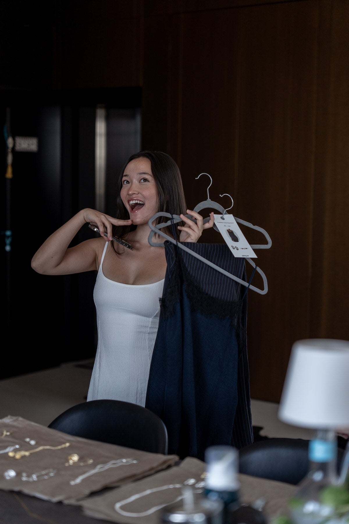 Choosing clothing for a BARSHA photoshoot