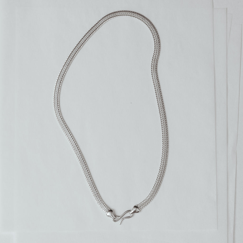 Bianca necklace in sterling silver — handmade jewelry by BARSHA STUDIO