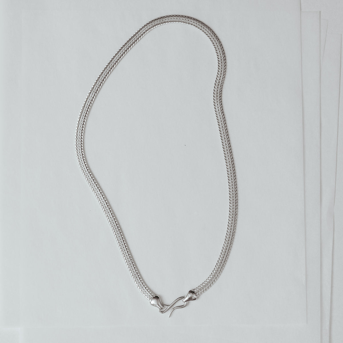 Bianca necklace in sterling silver — handmade jewelry by BARSHA STUDIO