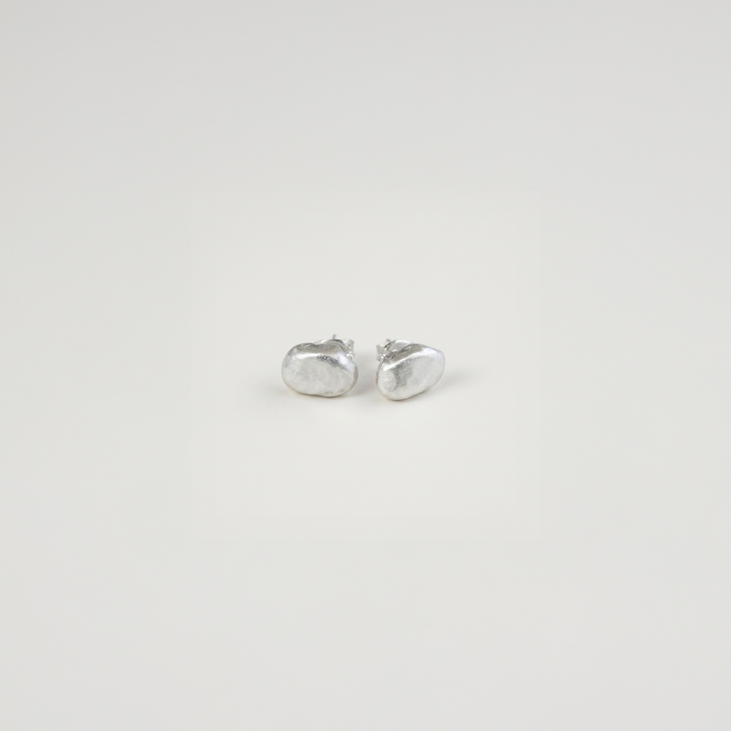 Boten earrings in sterling silver — handmade jewelry by BARSHA STUDIO