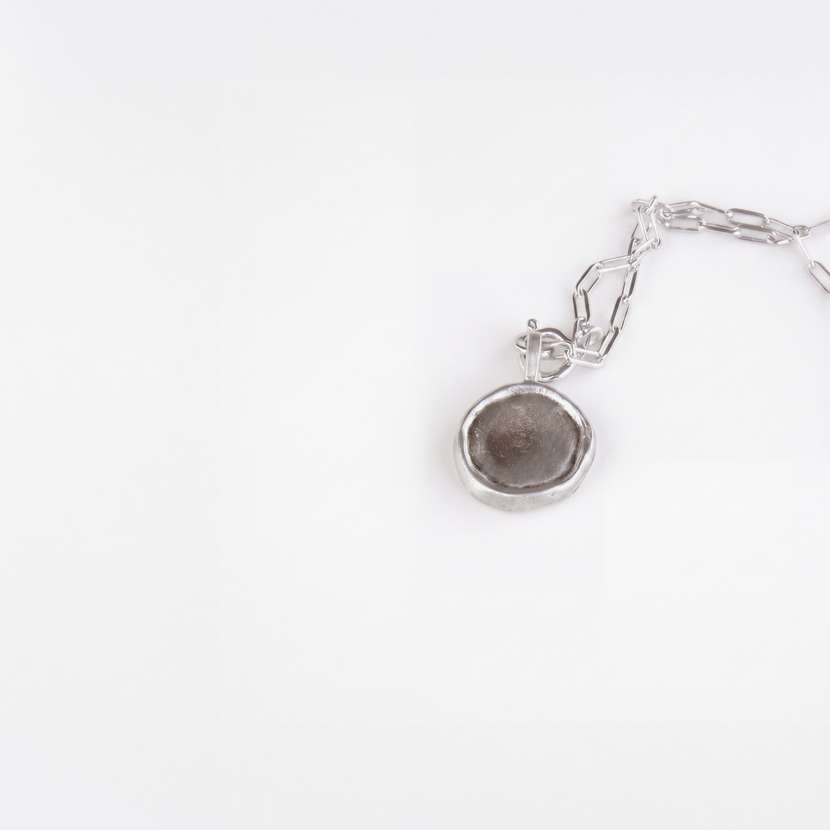 Coin necklace in sterling silver — handmade jewelry by BARSHA STUDIO