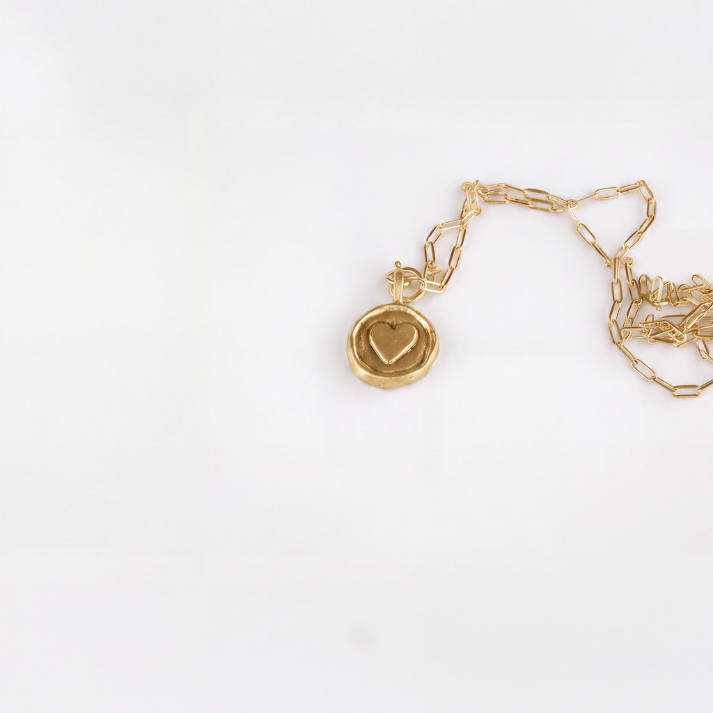 Coin necklace in 18K gold vermeil — handmade jewelry by BARSHA STUDIO