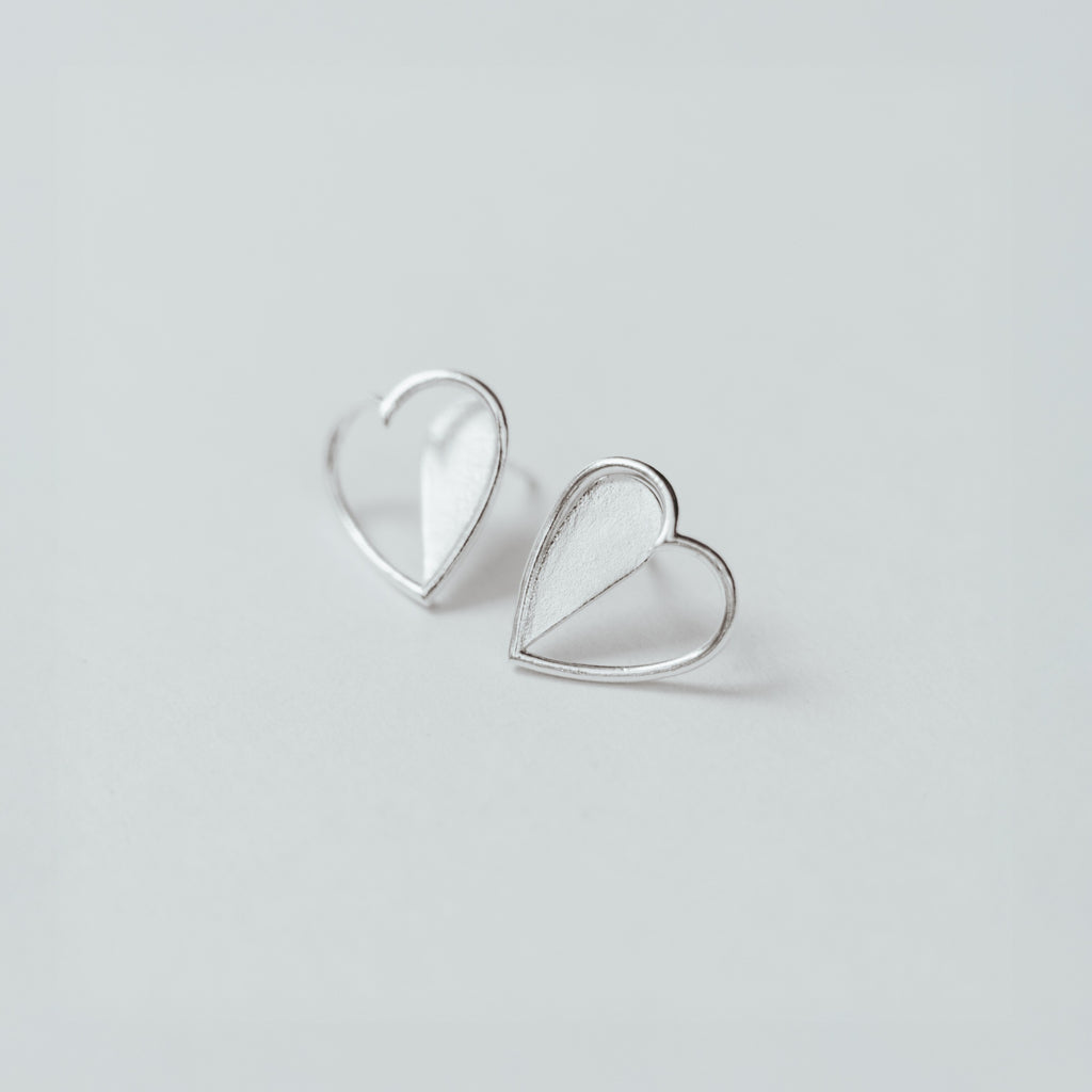 Diana earrings in sterling silver — handmade jewelry by BARSHA STUDIO