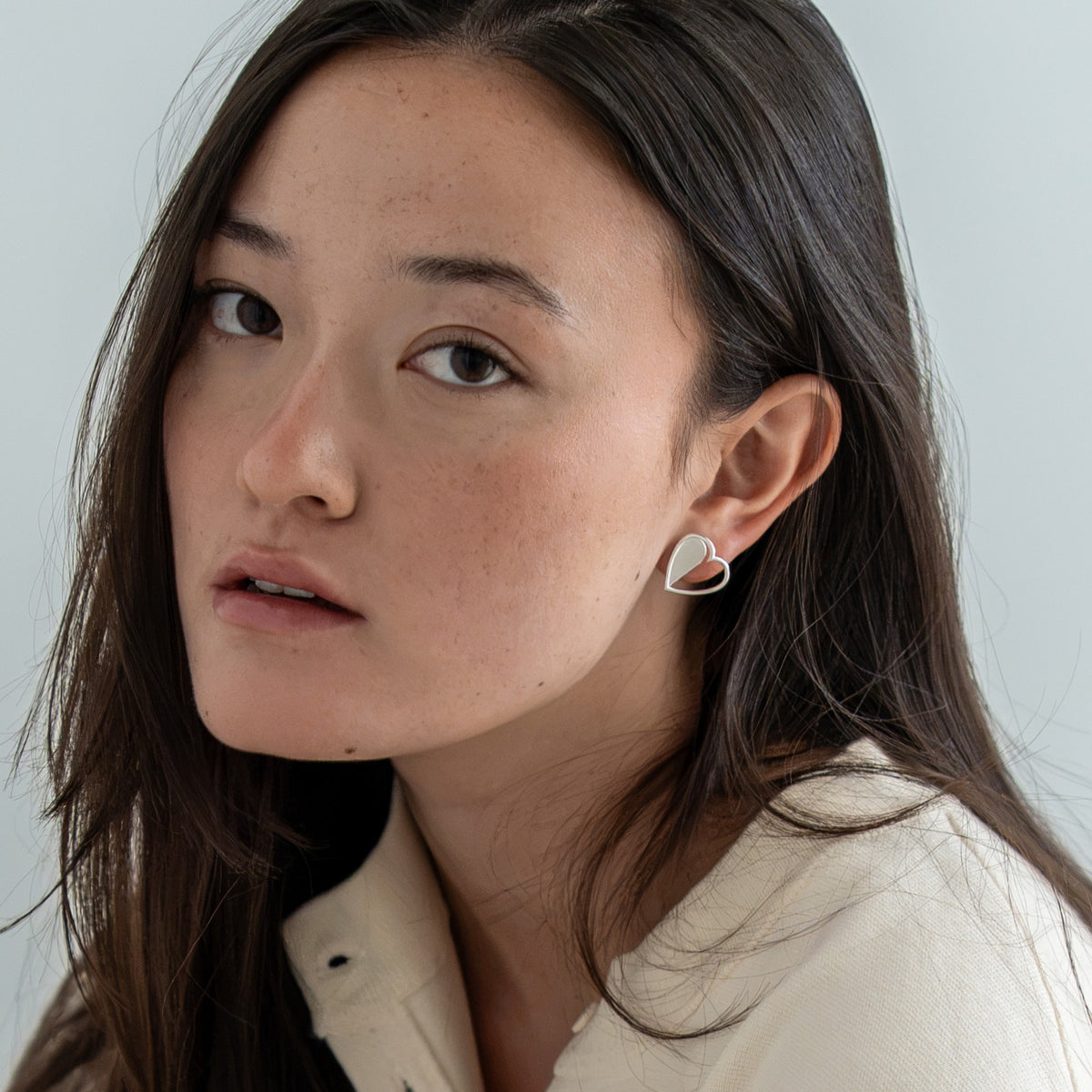Diana earrings in sterling silver — handmade jewelry by BARSHA STUDIO