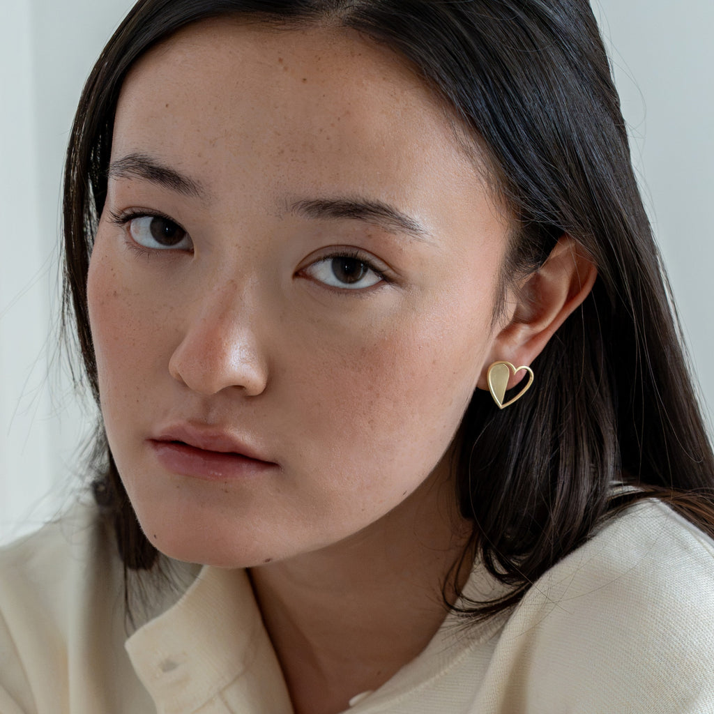 Diana earrings in 18K gold vermeil — handmade jewelry by BARSHA STUDIO