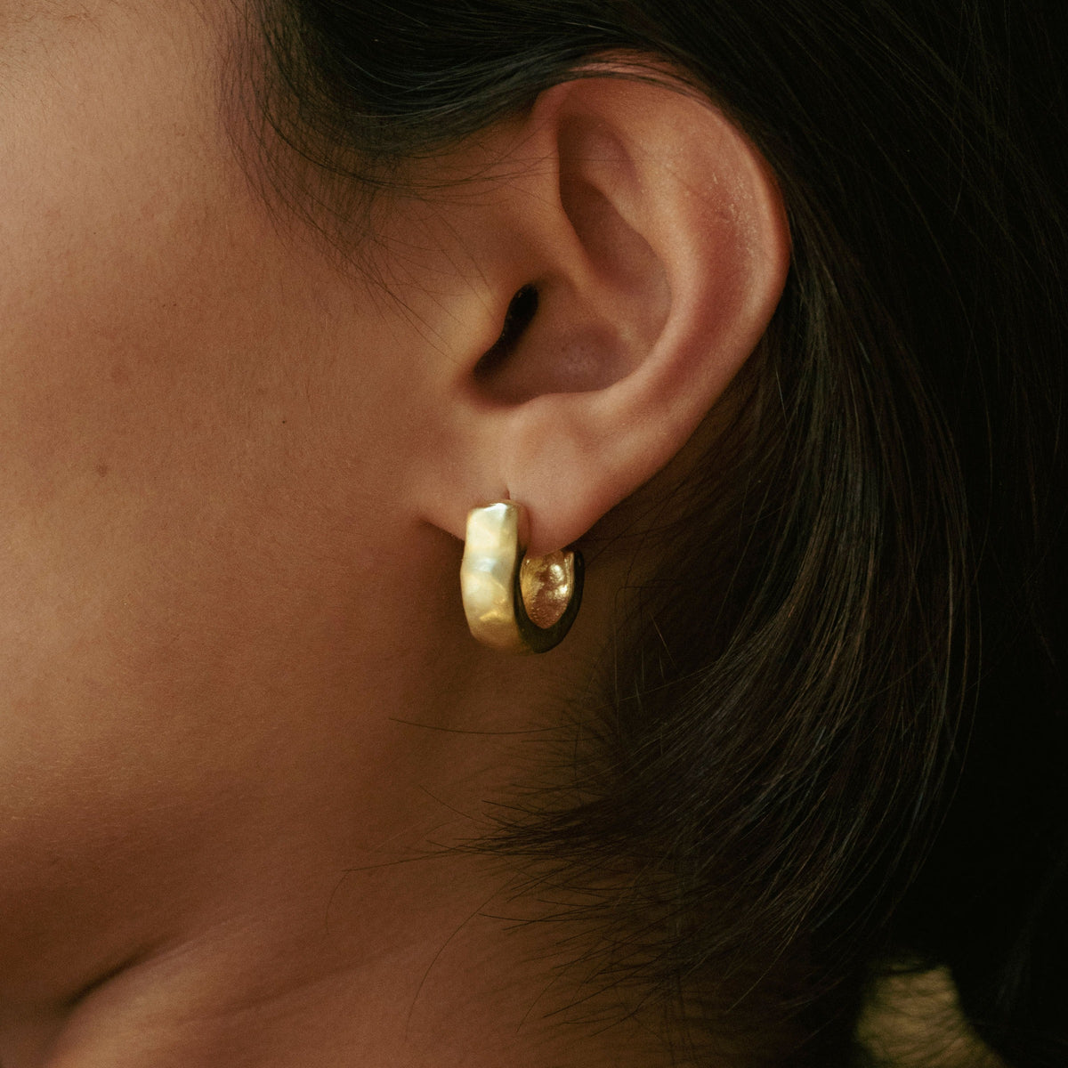 Dune earrings in 18K gold vermeil — handmade jewelry by BARSHA STUDIO