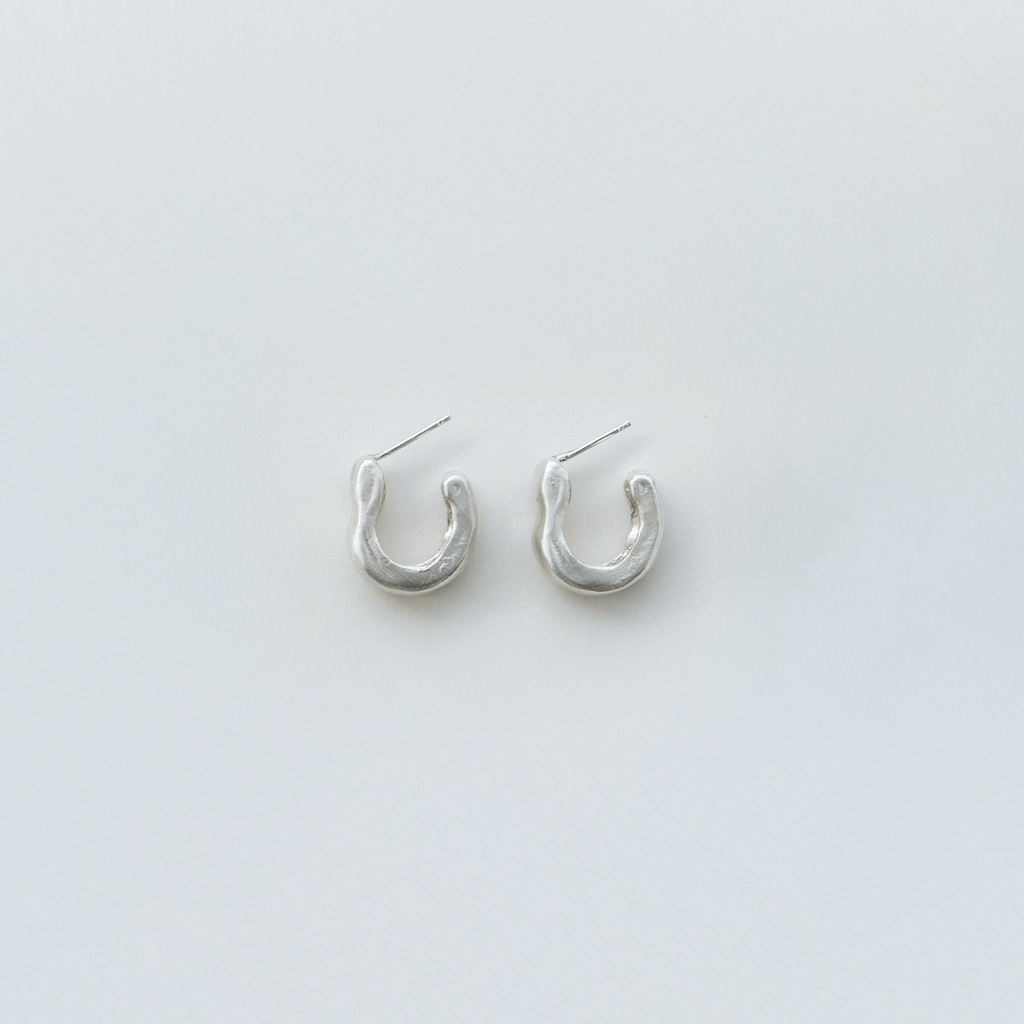 Dune earrings in sterling silver — handmade jewelry by BARSHA STUDIO