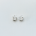 Dune earrings in sterling silver — handmade jewelry by BARSHA STUDIO