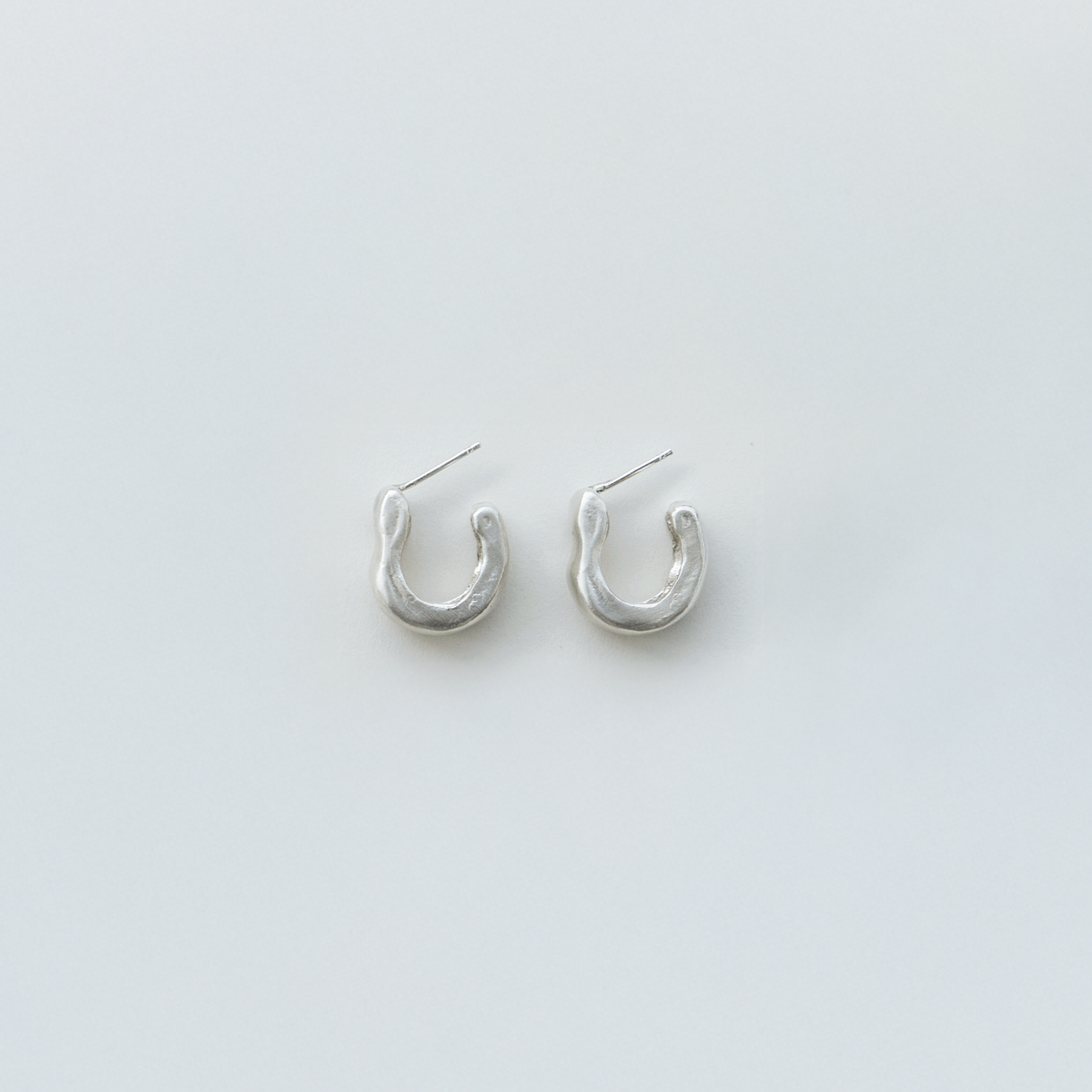 Dune earrings in sterling silver — handmade jewelry by BARSHA STUDIO