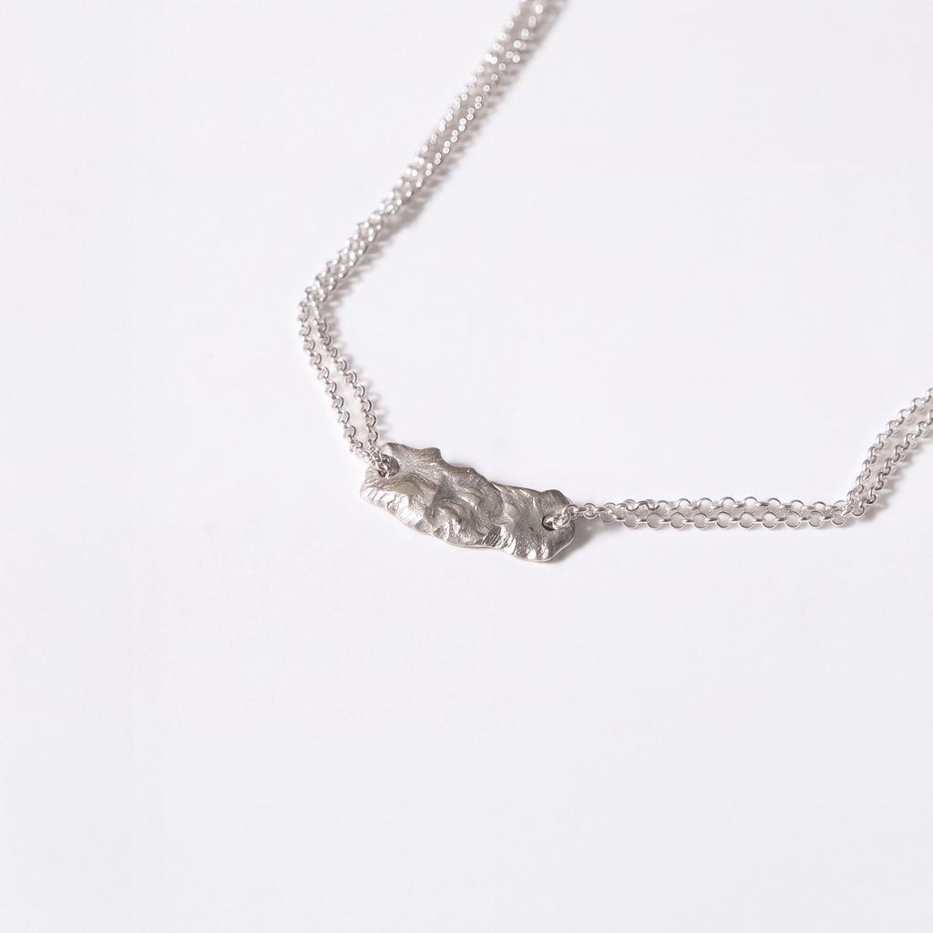 Eli necklace in sterling silver — handmade jewelry by BARSHA STUDIO