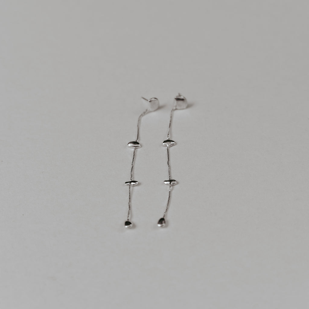 Eloise earrings in sterling silver — handmade jewelry by BARSHA STUDIO