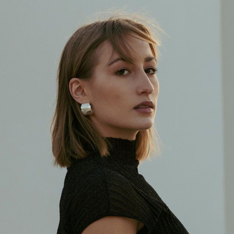 Eve earrings in sterling silver — handmade jewelry by BARSHA STUDIO