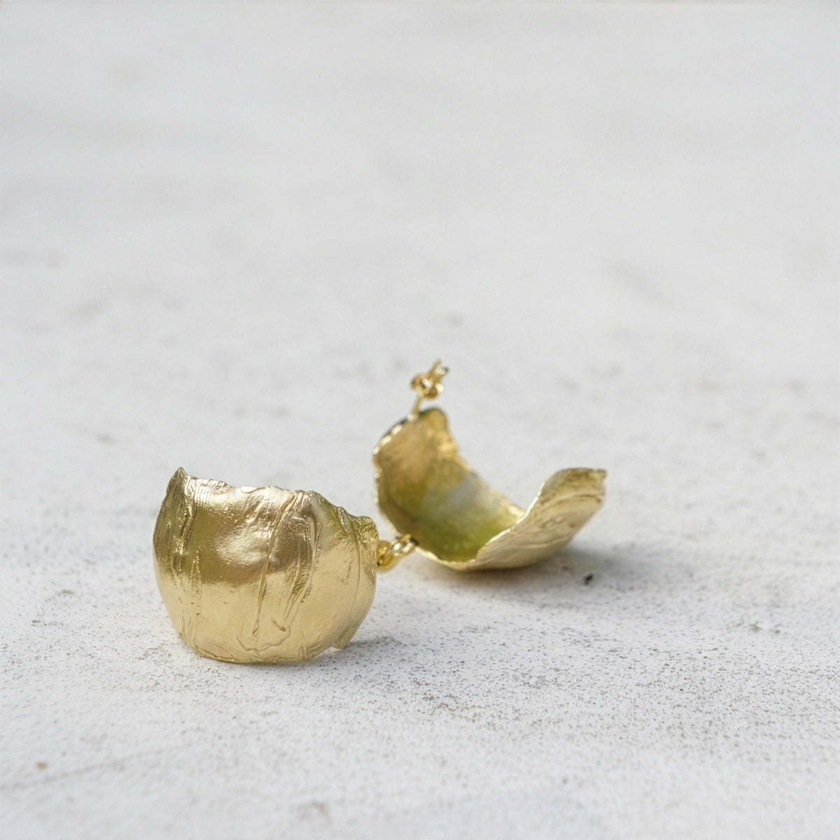 Eve earrings in 18K gold vermeil — handmade jewelry by BARSHA STUDIO