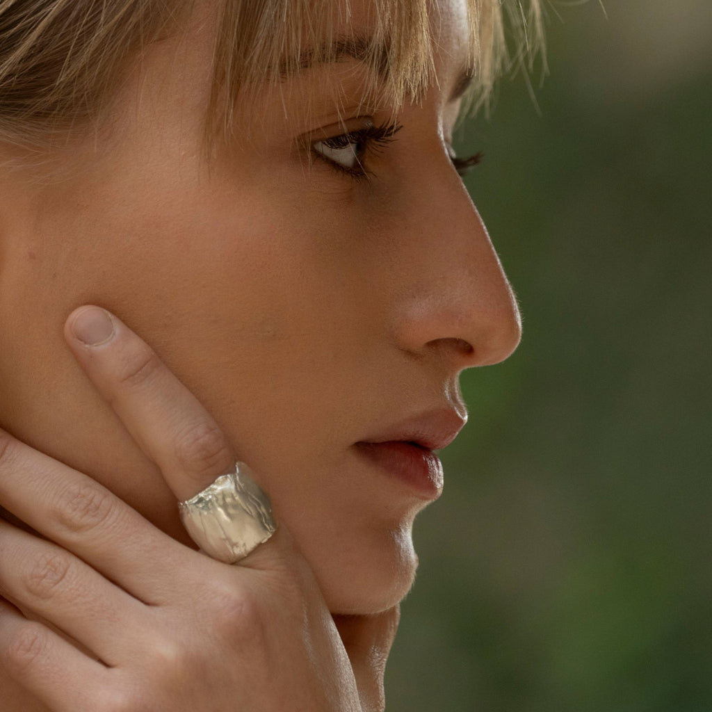 Eve ring in sterling silver — handmade jewelry by BARSHA STUDIO