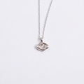 Eye necklace in sterling silver — handmade jewelry by BARSHA STUDIO