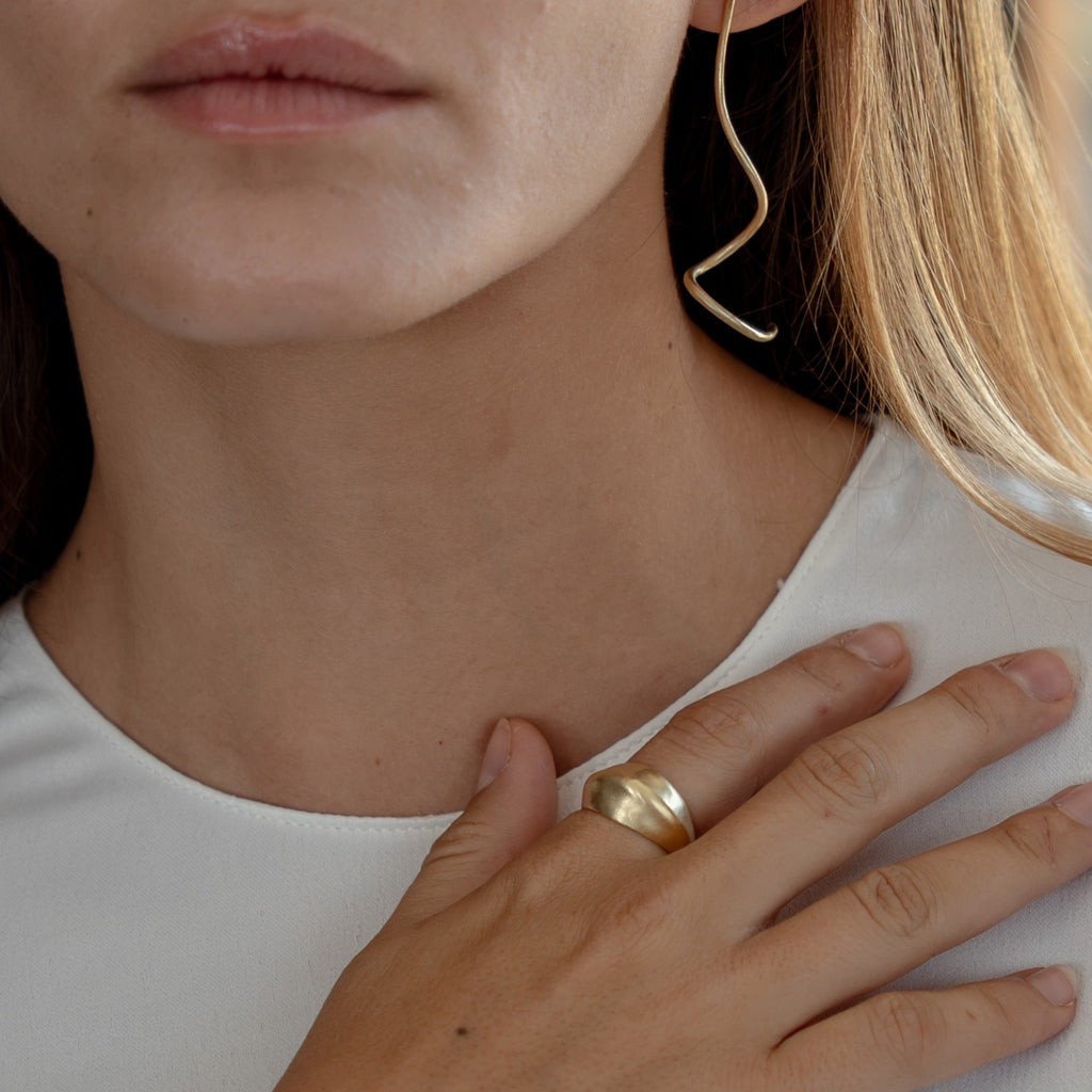 Fey ring in 18K gold vermeil — handmade jewelry by BARSHA STUDIO
