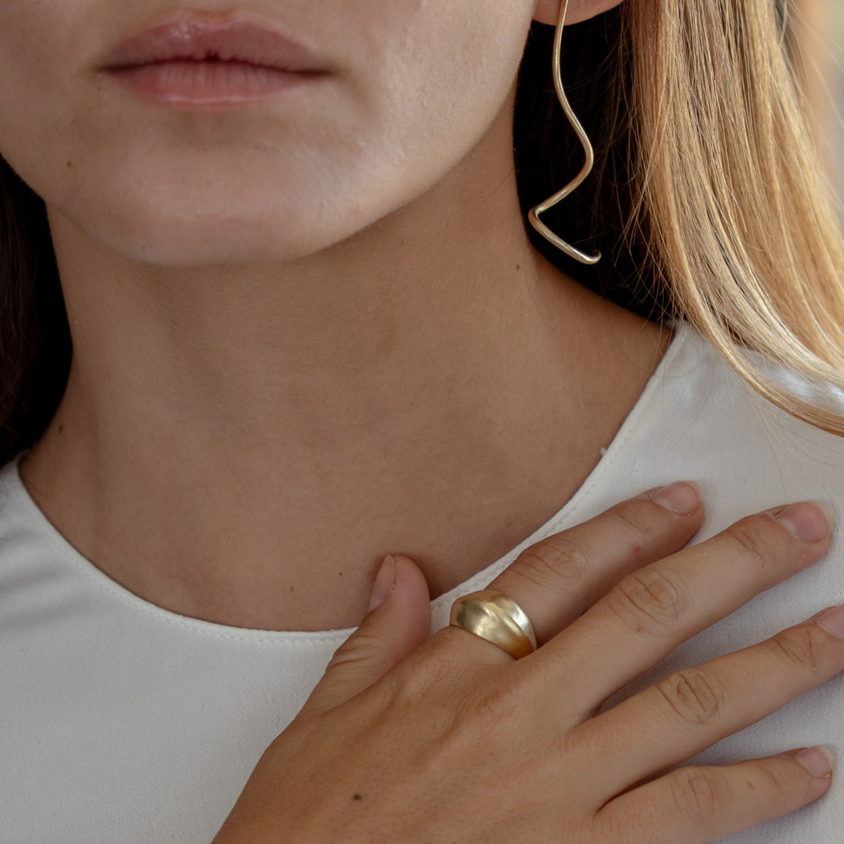 Fey ring in 18K gold vermeil — handmade jewelry by BARSHA STUDIO