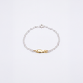Fish bracelet in sterling silver, smooth fish design — handmade jewelry by BARSHA STUDIO