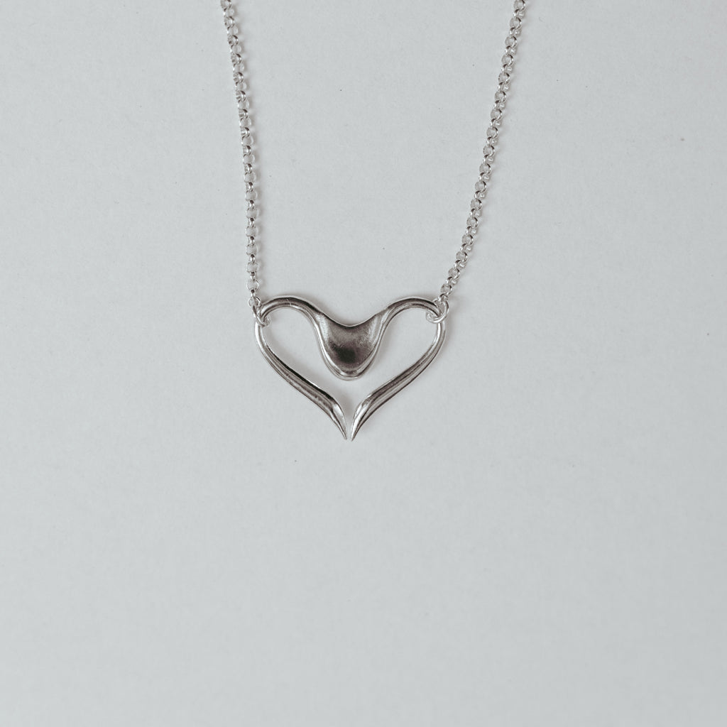 Helena necklace in sterling silver — handmade jewelry by BARSHA STUDIO