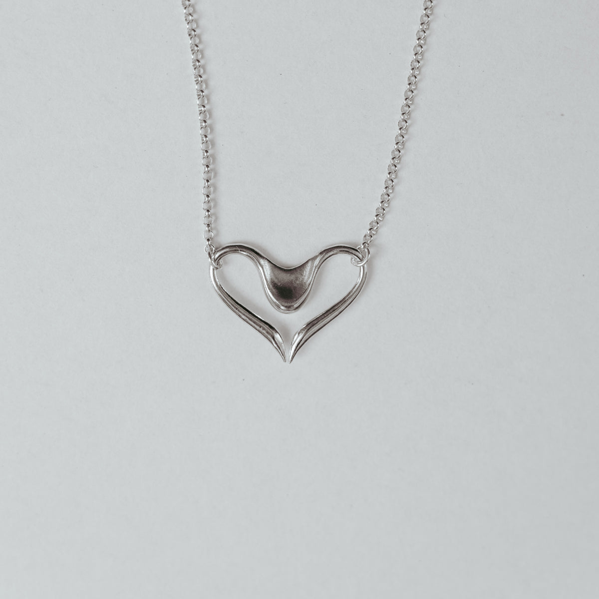 Helena necklace in sterling silver — handmade jewelry by BARSHA STUDIO