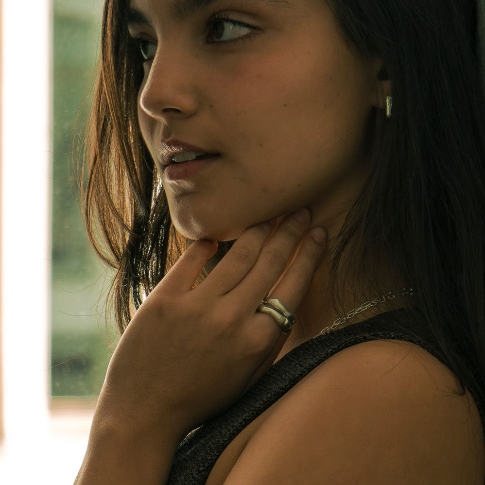 Hermana ring in sterling silver — handmade jewelry by BARSHA STUDIO