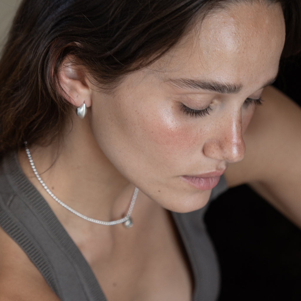 Jule earrings in sterling silver — handmade jewelry by BARSHA STUDIO