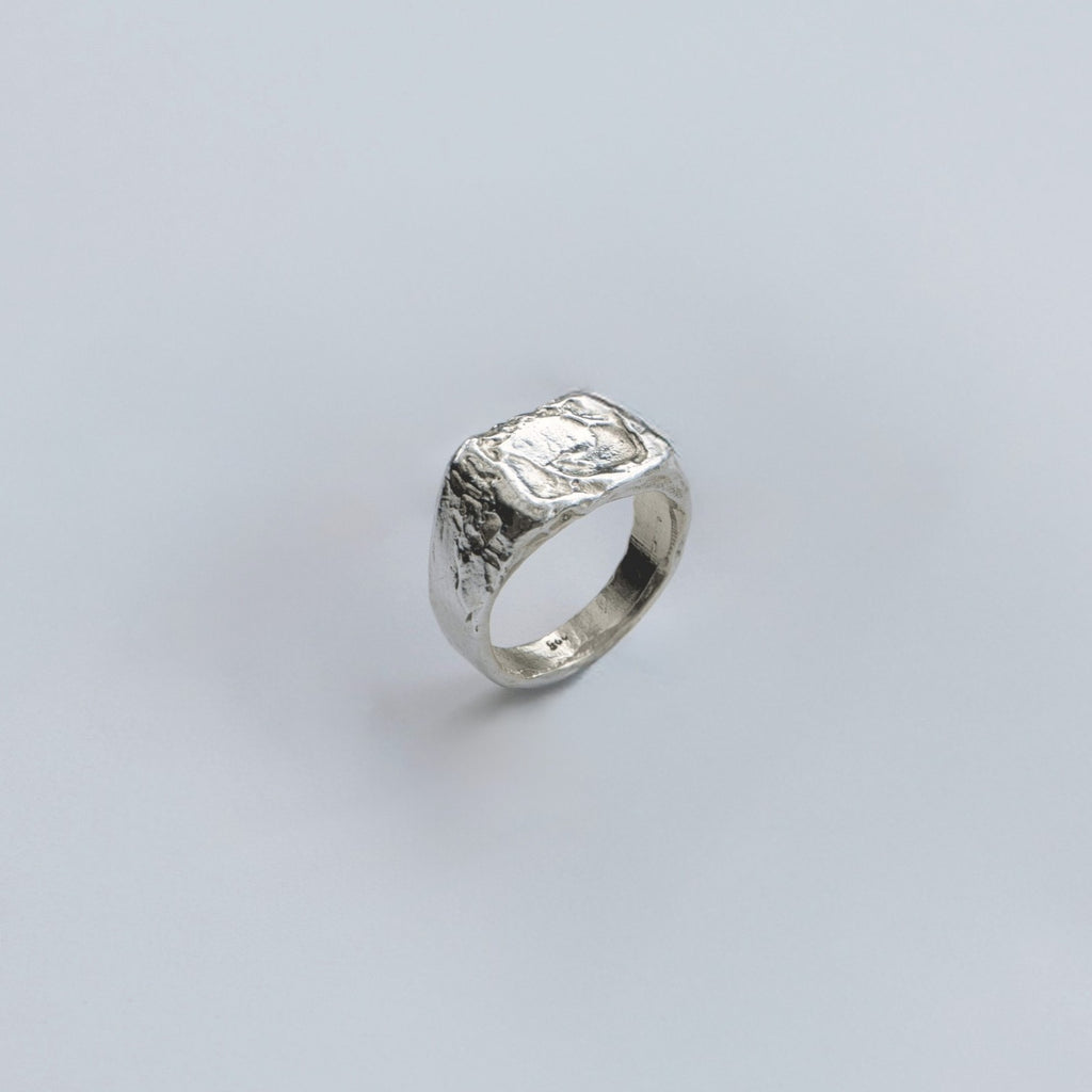 Lava ring in sterling silver — handmade jewelry by BARSHA STUDIO