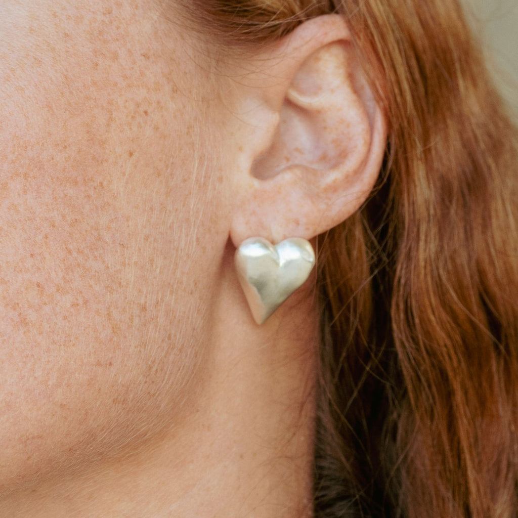 Lev earrings in sterling silver — handmade jewelry by BARSHA STUDIO