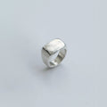 Olive ring in sterling silver, smooth version — handmade jewelry by BARSHA STUDIO