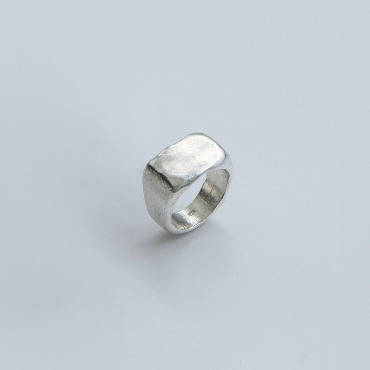 Olive ring in sterling silver, smooth version — handmade jewelry by BARSHA STUDIO