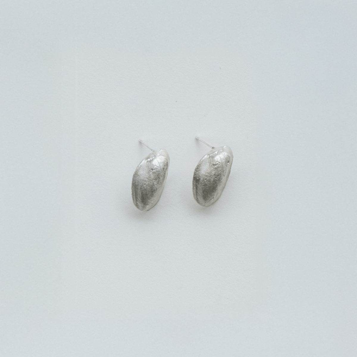 Pistachio earrings in sterling silver — handmade jewelry by BARSHA STUDIO