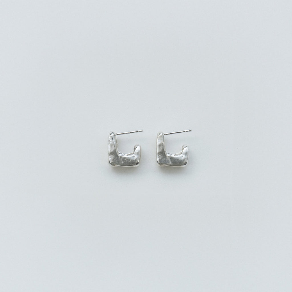 Polly earrings in sterling silver — handmade jewelry by BARSHA STUDIO