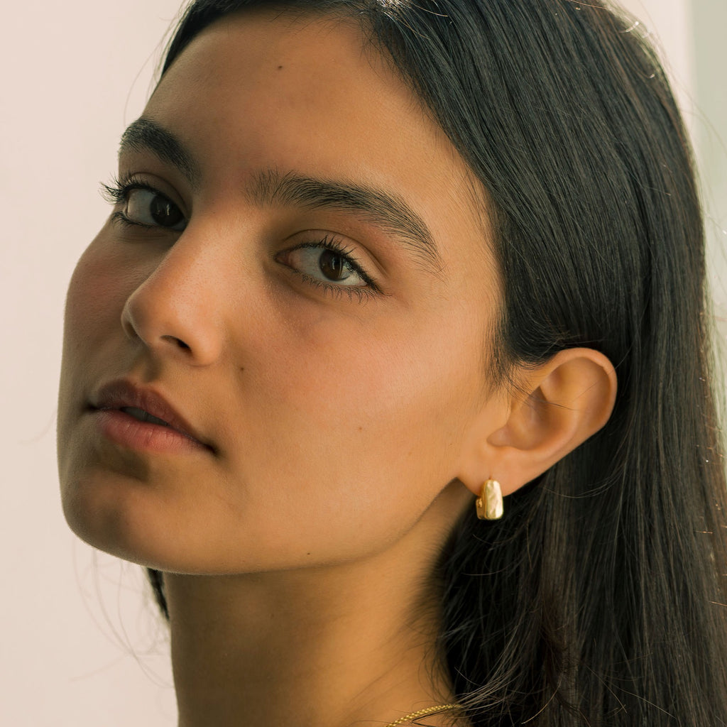 Polly earrings in 18K gold vermeil — handmade jewelry by BARSHA STUDIO