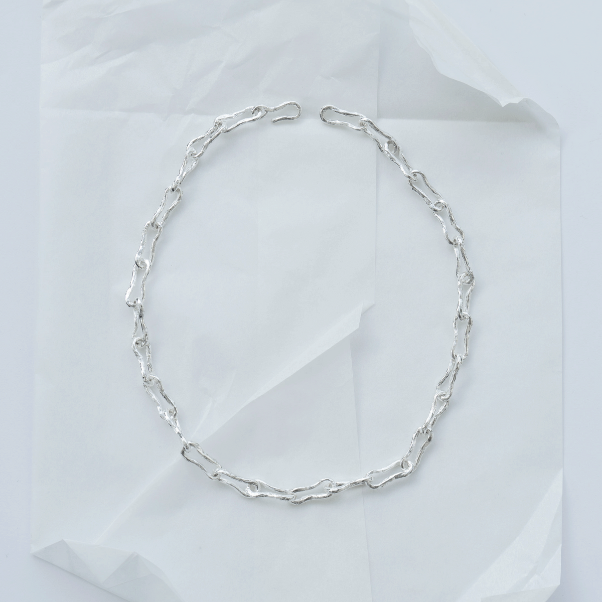 Richie necklace in sterling silver — handmade jewelry by BARSHA STUDIO