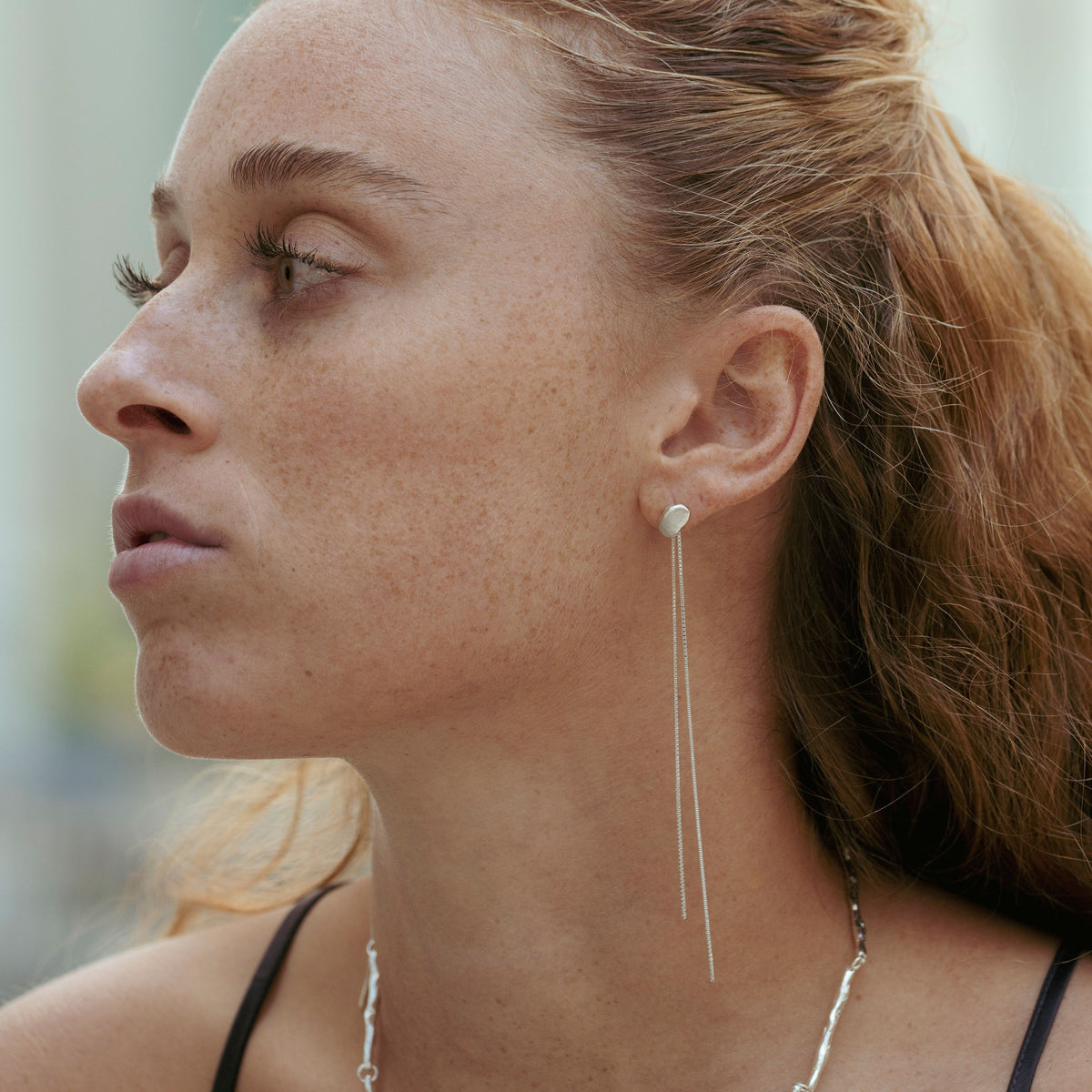 Rona earrings in sterling silver — handmade jewelry by BARSHA STUDIO