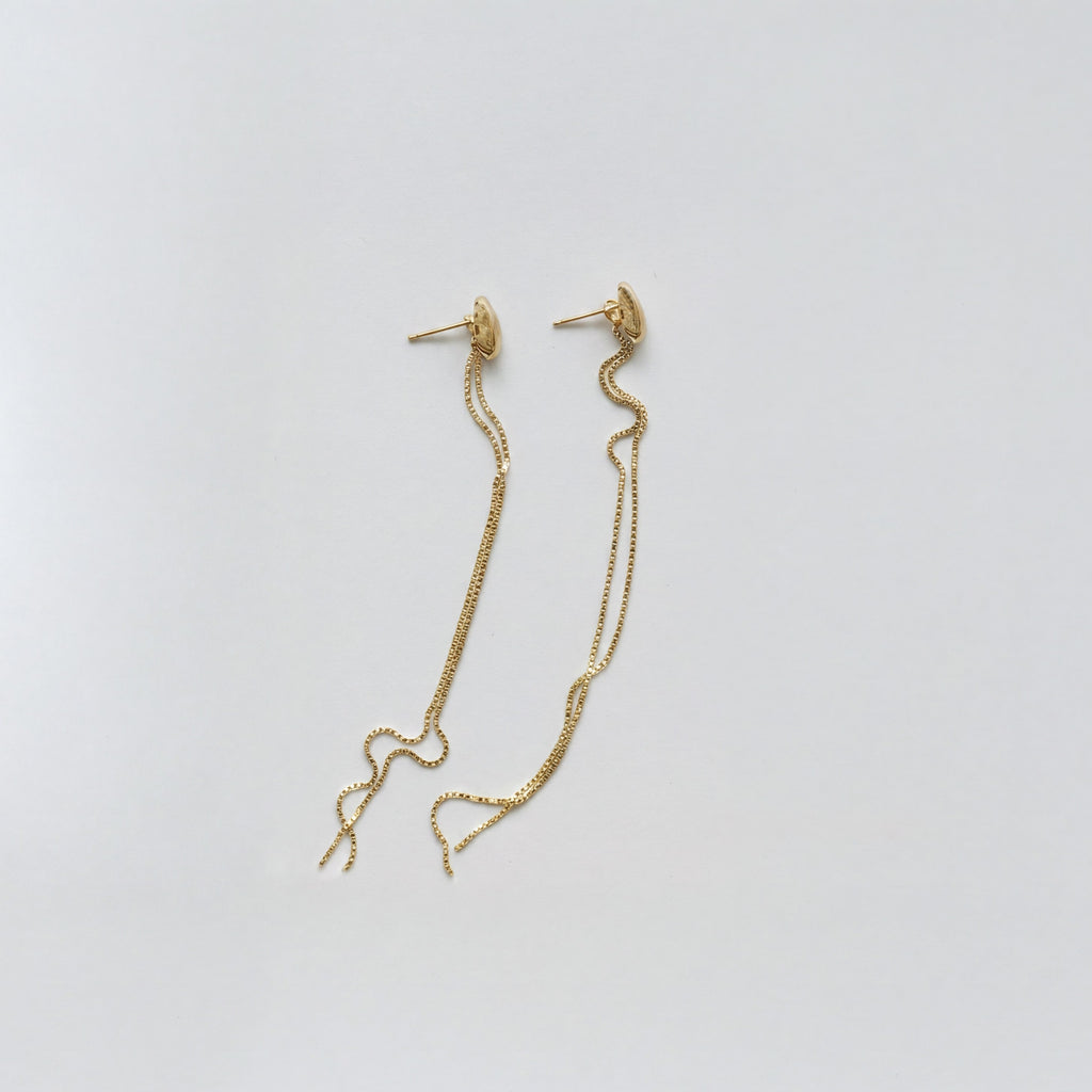 Rona earrings in 18K gold vermeil — handmade jewelry by BARSHA STUDIO