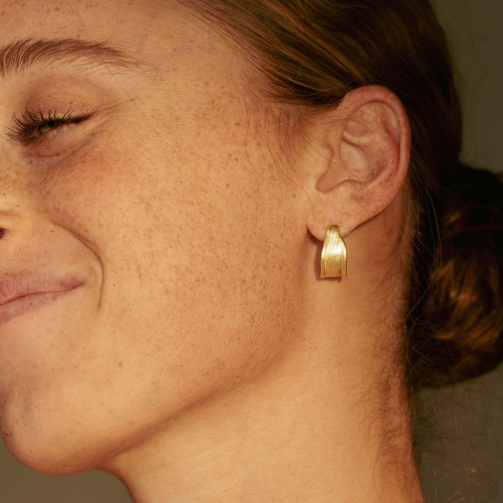 Rosie earrings in 18K gold vermeil — handmade jewelry by BARSHA STUDIO