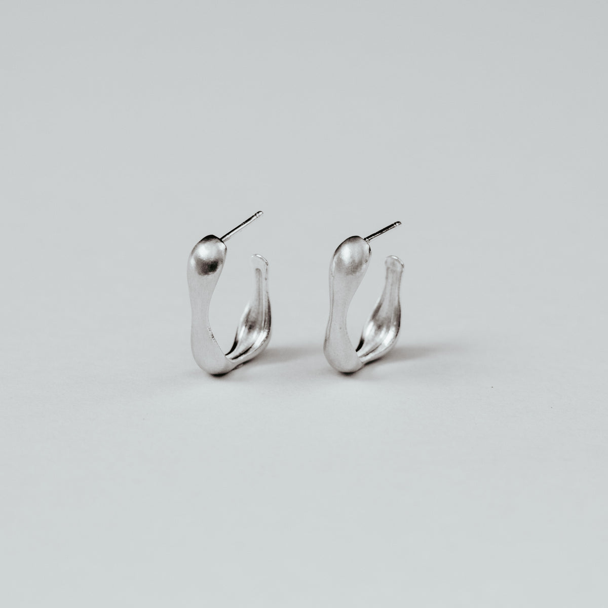 Sage earrings in sterling silver — handmade jewelry by BARSHA STUDIO