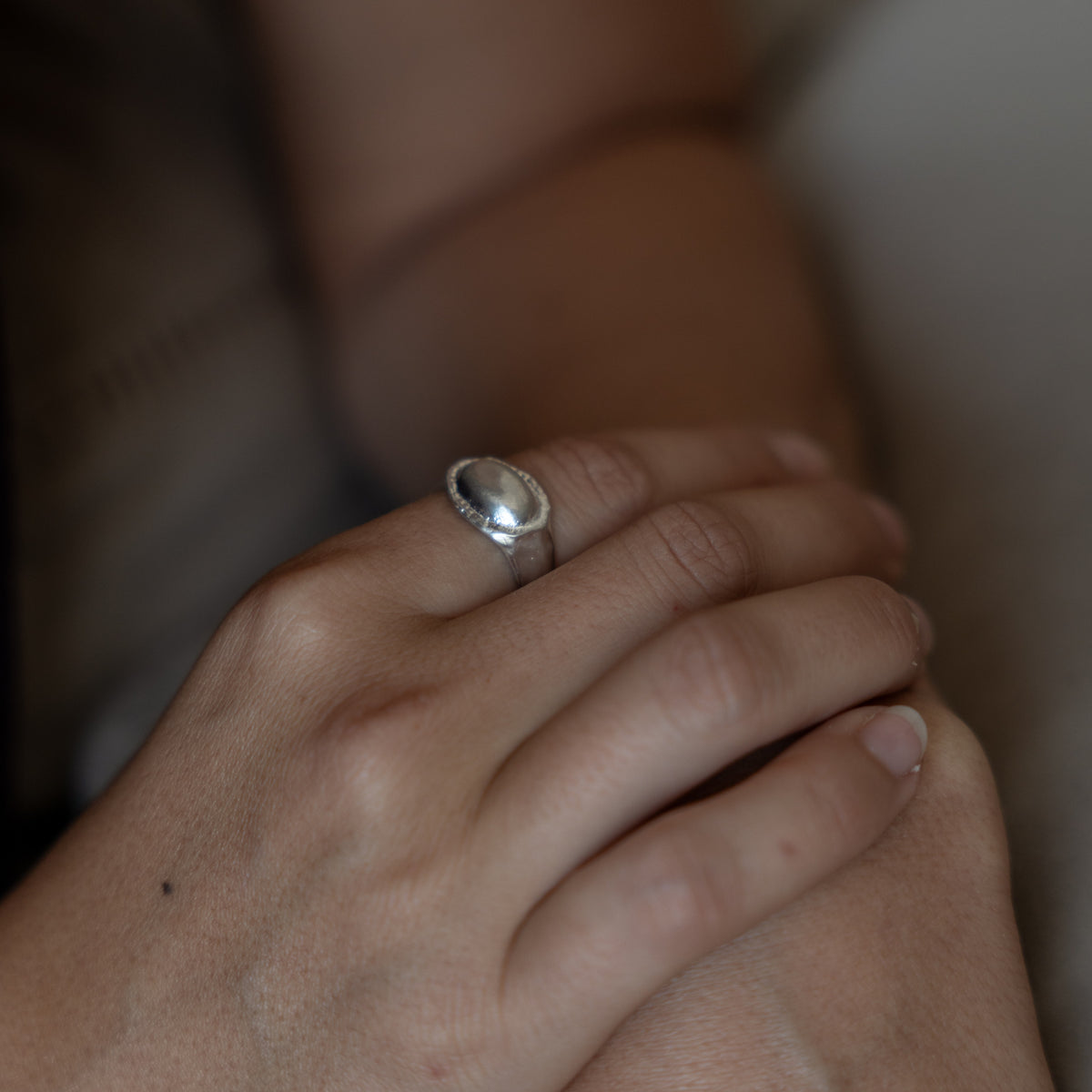 Sena ring in sterling silver — handmade jewelry by BARSHA STUDIO