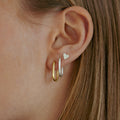 Small Heart earrings in sterling silver — handmade jewelry by BARSHA STUDIO