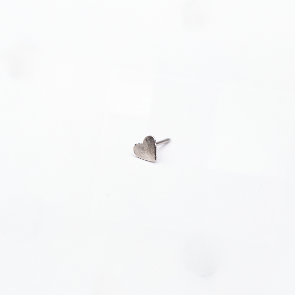Small Heart earrings in sterling silver — handmade jewelry by BARSHA STUDIO