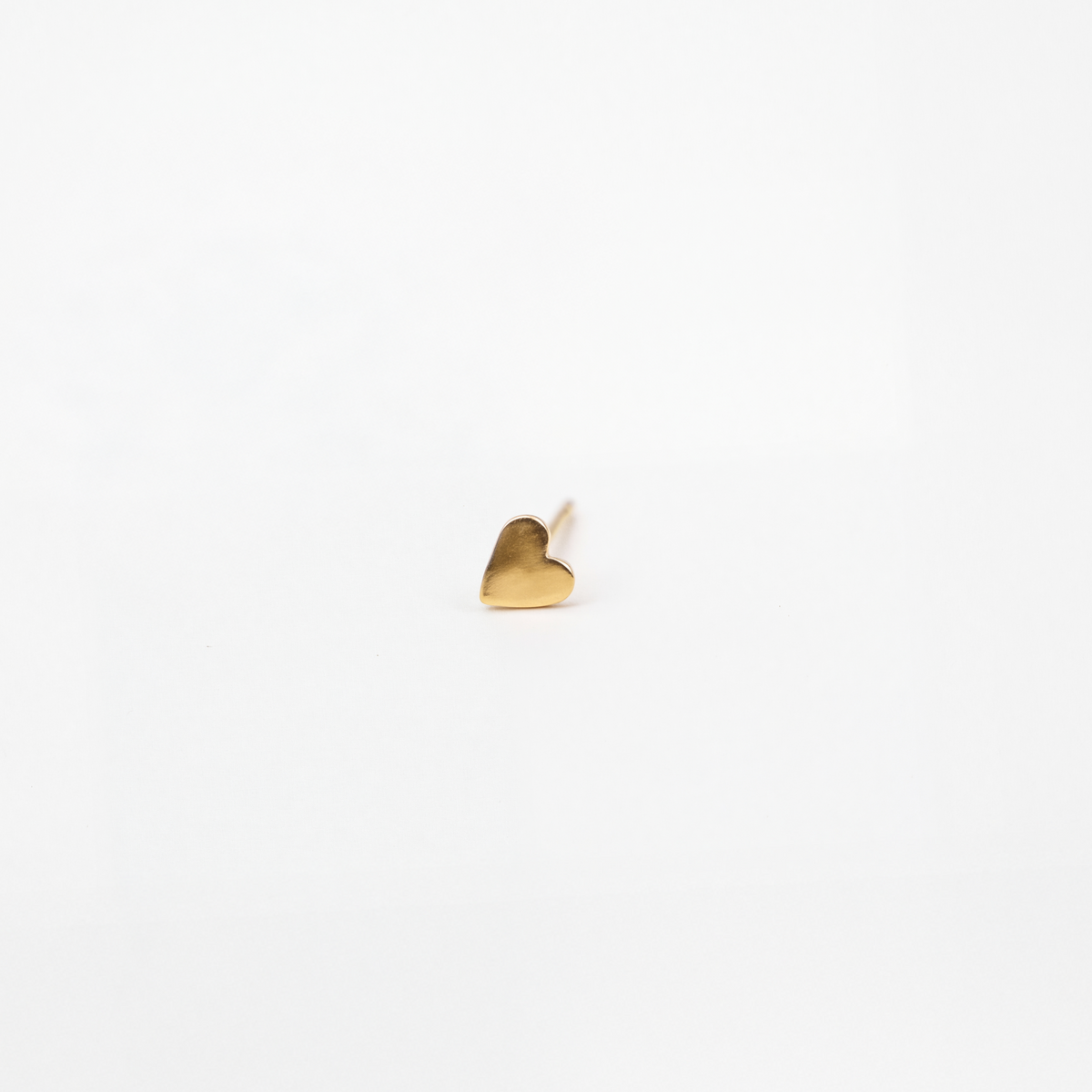 Small Heart earrings in 18K gold vermeil — handmade jewelry by BARSHA STUDIO
