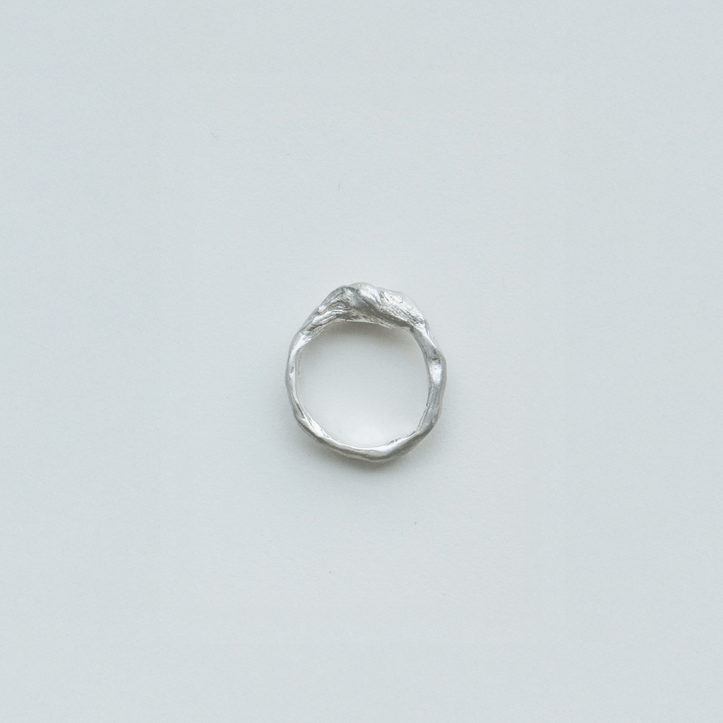Terra ring in sterling silver — handmade jewelry by BARSHA STUDIO
