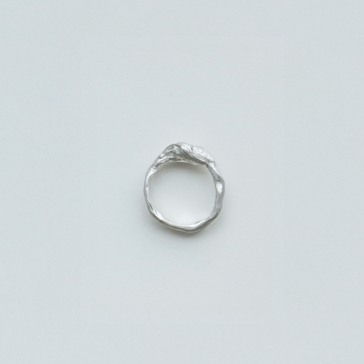 Terra ring in sterling silver — handmade jewelry by BARSHA STUDIO