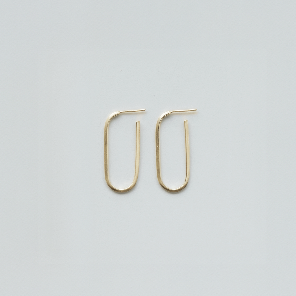 U Large earrings in sterling silver — handmade jewelry by BARSHA STUDIO