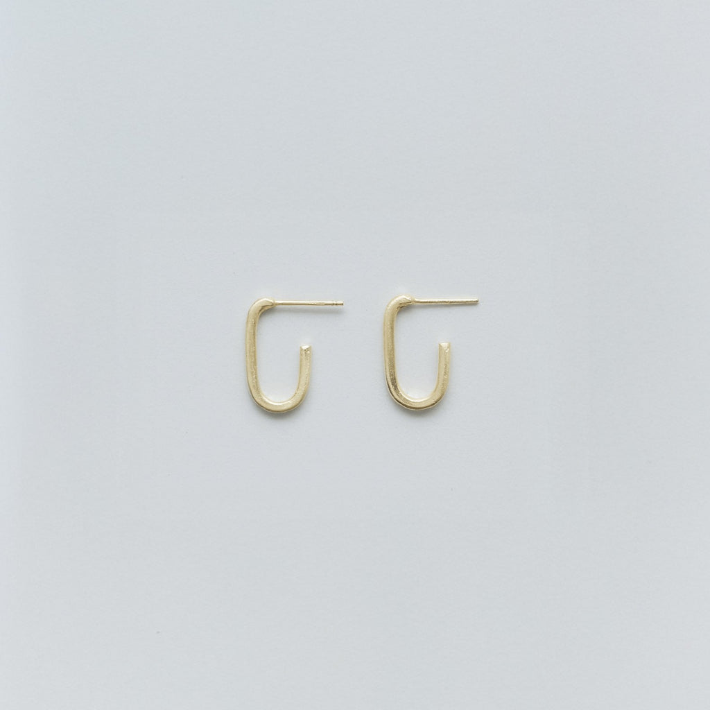 U Small earrings in sterling silver — handmade jewelry by BARSHA STUDIO